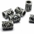 (image for) Norse Viking Rune Beads (Silver) (6 Pack)