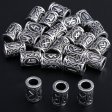 (image for) Norse Viking Rune Beads (Silver) (6 Pack)