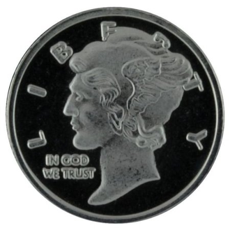 (image for) Mercury Dime Design .999 Pure Silver 1 Gram Pin By Barter Wear