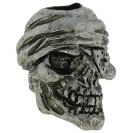 (image for) One-Eyed Jack Skull Bead in Antique Rhodium Finish by Schmuckatelli Co.