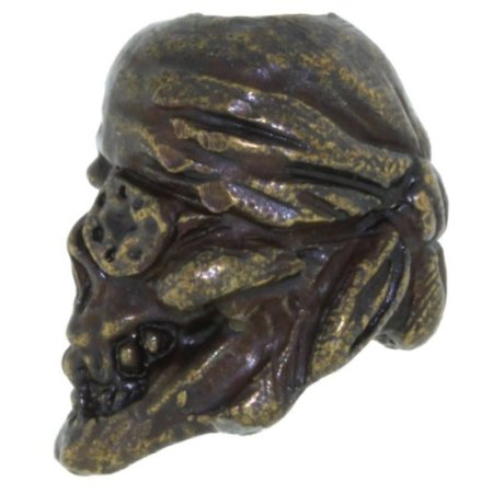 (image for) One-Eyed Jack Skull Bead in Solid Oil Rubbed Bronze by Schmuckatelli Co.