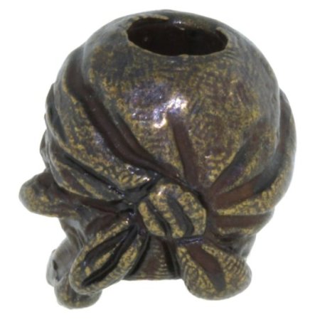 (image for) One-Eyed Jack Skull Bead in Solid Oil Rubbed Bronze by Schmuckatelli Co.