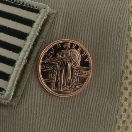 (image for) Standing Liberty .999 Pure Copper 1/4 Oz. Pin By Barter Wear