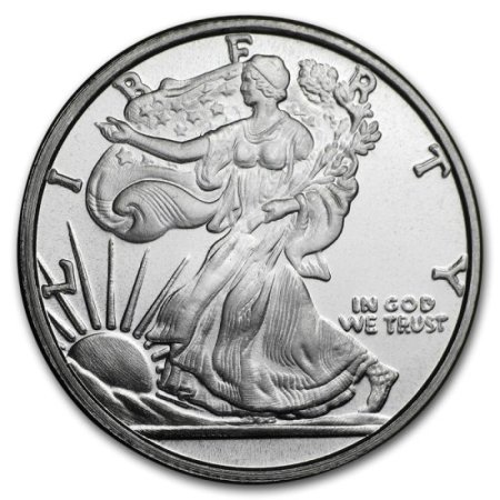 (image for) Walking Liberty .999 Pure Silver 1/4 Oz. Pin By Barter Wear