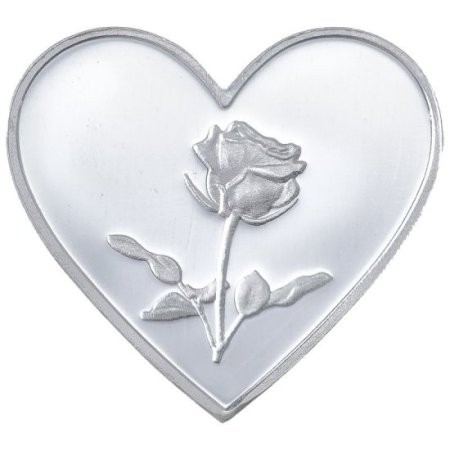 (image for) Rose Heart .999 Pure Silver 1 Gram Pin By Barter Wear