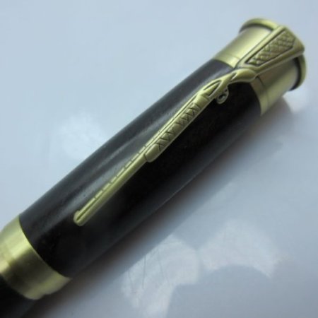 (image for) Over and Under Shotgun Rollerball Pen in (Ebony) Antique Brass