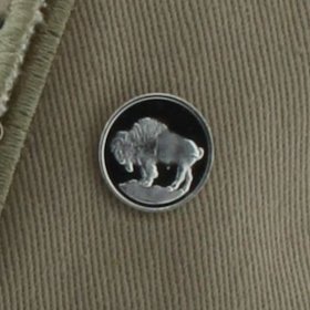 Buffalo Nickel (Buffalo) Design .999 Pure Silver 1 Gram Pin By Barter Wear