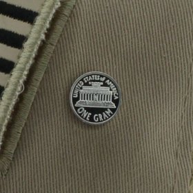 Lincoln Memorial .999 Pure Silver 1 Gram Pin By Barter Wear