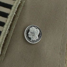 Morgan Dollar Design .999 Pure Silver 1 Gram Pin By Barter Wear