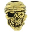 (image for) One-Eyed Jack Skull Bead in 18K Antique Gold Finish by Schmuckatelli Co.
