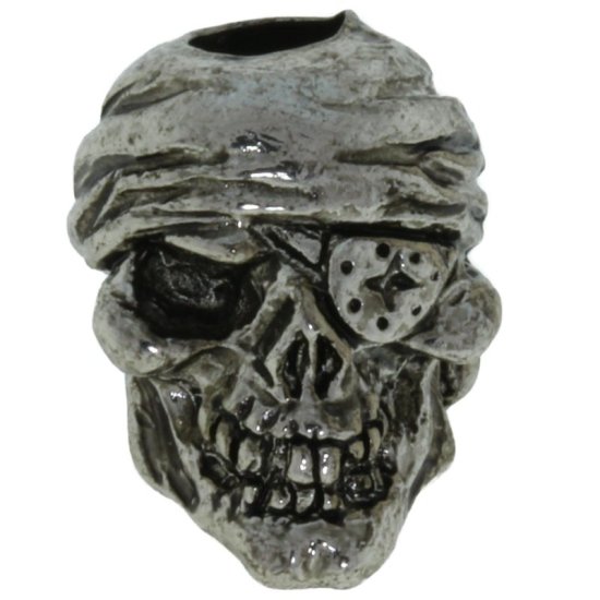 (image for) One-Eyed Jack Skull Bead in Antique Rhodium Finish by Schmuckatelli Co.