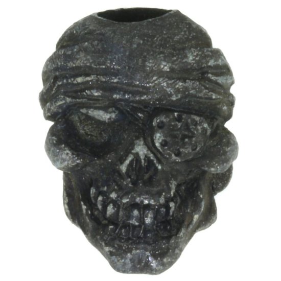 (image for) One-Eyed Jack Skull Bead in Black Oxide Finish by Schmuckatelli Co.