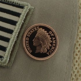 Indian Head Cent Design .999 Pure Copper 1/4 Oz. Pin By Barter Wear