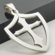 (image for) Open Shield Cross Pendant ~ Stainless Steel