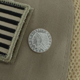 Incuse Indian .999 Pure Silver 1/10 Oz. Pin By Barter Wear