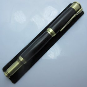 Over and Under Shotgun Rollerball Pen in (Ebony) Antique Brass