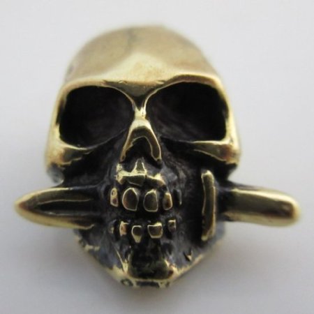 (image for) Knife Skull ~ Death's Head in Brass By Sirin