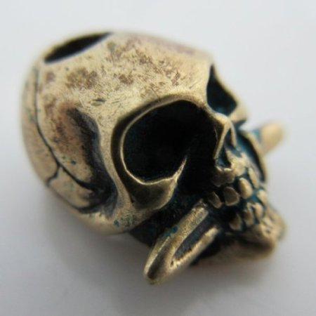 (image for) Knife Skull ~ Death's Head in Bronze By Sirin