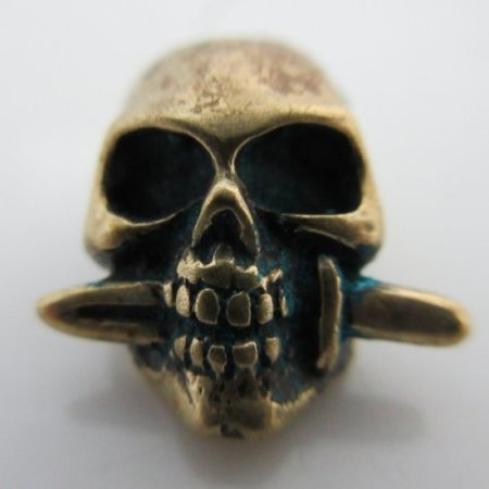 (image for) Knife Skull ~ Death's Head in Bronze By Sirin