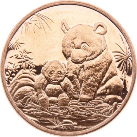 (image for) Panda (2012) 1 oz .999 Pure Copper Round