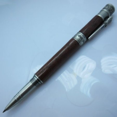 (image for) American Patriot Rollerball Pen in (Pink Rosewood) Antique Pewter
