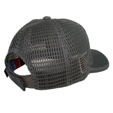 (image for) Dark Gray American Flag Patch Large Open Mesh Velcro Hat