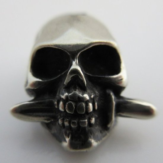 (image for) Knife Skull Totenkopf Death\'s Head in German Silver By Sirin