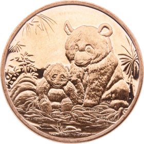Panda (2012) 1 oz .999 Pure Copper Round
