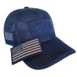 (image for) Dark Blue American Flag Patch Large Open Mesh Velcro Hat