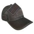 (image for) Dark Gray American Flag Patch Large Open Mesh Velcro Hat
