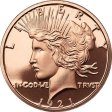 (image for) Peace Dollar (Osborne Mint) 1 oz .999 Pure Copper Round