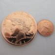 (image for) Peace Dollar Design (Golden State Mint) 1 oz .999 Pure Copper Round
