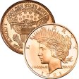 (image for) Peace Dollar Design (Golden State Mint) 1 oz .999 Pure Copper Round