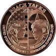 (image for) Peace Talks Face to Face Donald Trump - Kim Jong-Un 1 oz .999 Pure Copper Round