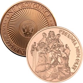 Pecunia Non Olet ~ "Money Does Not Stink" (2020 Reverse) 1 oz .999 Pure Copper Round