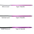 (image for) 3 Different Size Pink Lacing Needles with Storage Capsule