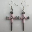 (image for) Nail Cross Earrings in Pink By Mr. Willie Hess
