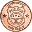 (image for) Police - To Protect and Serve 1 oz .999 Pure Copper Round