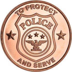 Police - To Protect and Serve 1 oz .999 Pure Copper Round
