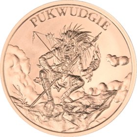 Pukwudgie 1 oz .999 Pure Copper Round