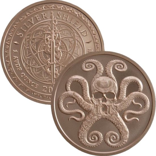 (image for) In-Q-Tel #111 (2019 Silver Shield - Mini Mintage) 1 oz .999 Pure Copper Round