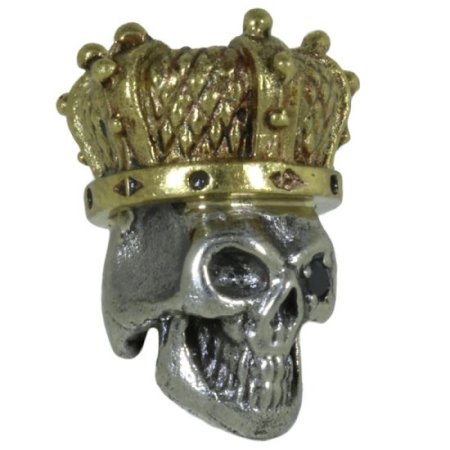 (image for) Queen of the Dead in Brass/White Brass w/Black Onyx Eye (Polished Crown) by Covenant Everyday Gear