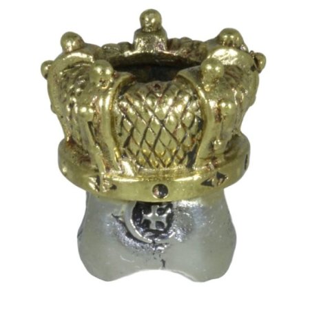 (image for) Queen of the Dead in Brass/White Brass w/Black Onyx Eye (Polished Crown) by Covenant Everyday Gear