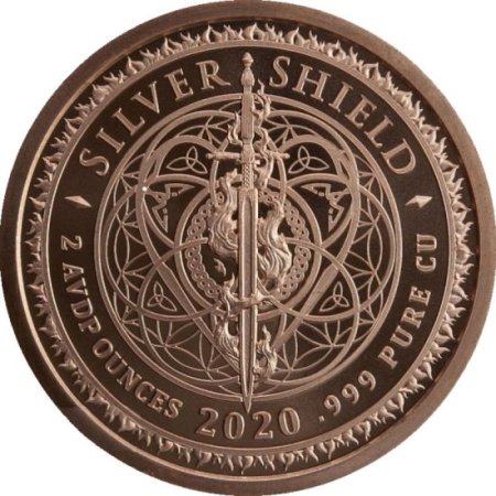 (image for) Quadrivium #147 (2020 Silver Shield - Mini Mintage) 2 oz .999 Pure Copper Round