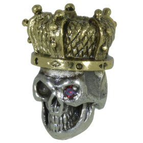 Queen of the Dead in Brass/White Brass w/Red Garnet Eye (Polished Crown) by Covenant Everyday Gear