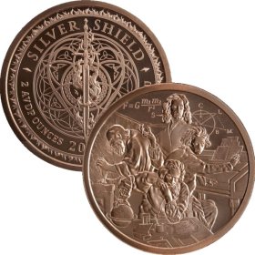 Quadrivium #147 (2020 Silver Shield - Mini Mintage) 2 oz .999 Pure Copper Round