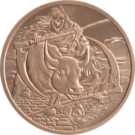 (image for) Rate Reaper (Inverted) #129 (2019 Silver Shield - Mini Mintage) 1 oz .999 Pure Copper Round