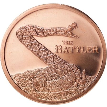 (image for) The Rattler 1 oz .999 Pure Copper Round