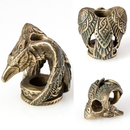 (image for) Raven Bead in Brass by Russki Designs