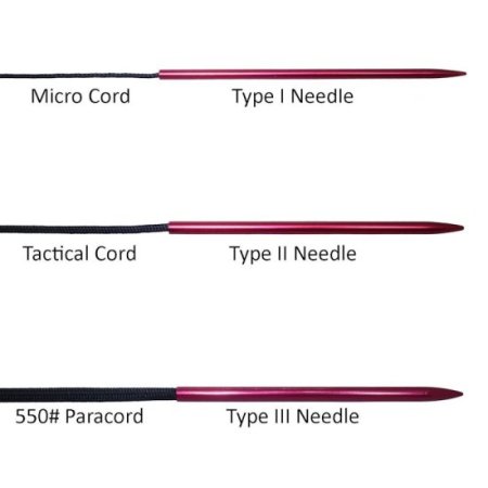 (image for) 3 Different Size Red Lacing Needles with Storage Capsule